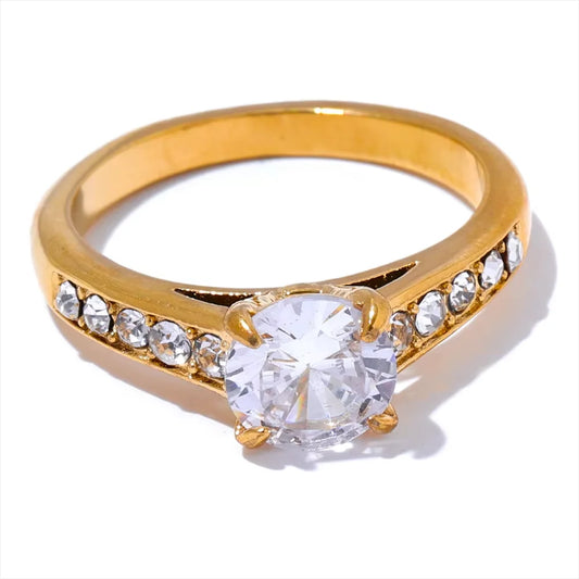 NYXORA Bling Cubic Zirconia Wedding Ring