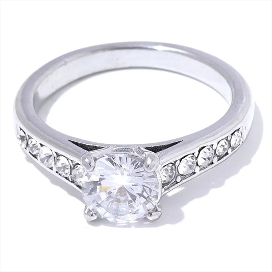 NYXORA Bling Cubic Zirconia Wedding Ring